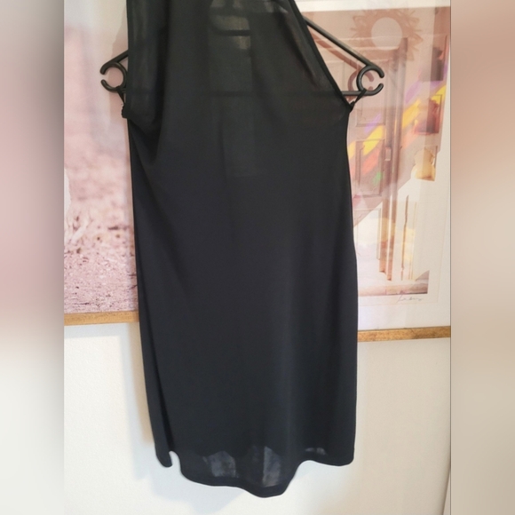 MOSCHINO DESIGNER TURTLENECK OPEN BACK SEMI SHEER DRESS - Picture 6 of 12